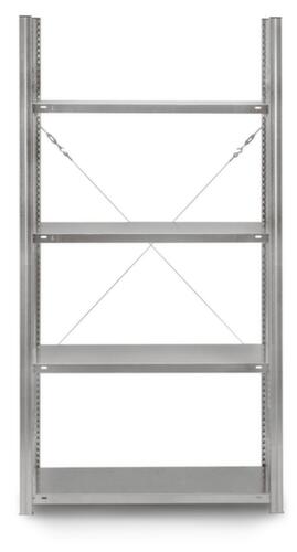 Rack de stockage sans vis ISIPACK©, hauteur x largeur x profondeur 2000 x 1060 x 335 mm, 4 tablettes
