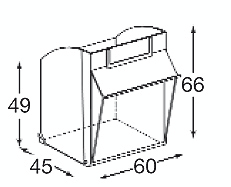 Armoire à tiroirs avec bacs repliables, 80 bacs, transparent