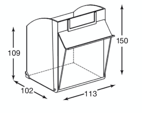 Armoire à tiroirs avec bacs repliables, 50 bacs, transparent