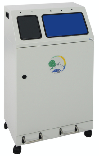 stumpf Station de collecte de matières recyclables compacte Duplex, capacité 1x30 l/1x60 l