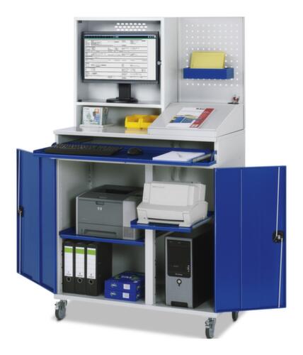 RAU Armoire pour PC mobiles 67, RAL7035 gris clair/RAL5010 bleu gentiane