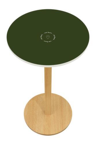 Paperflow Table haute ronde Woody, Ø 600 mm, panneau vert