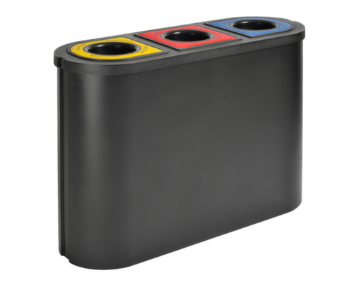 Station de collecte de matières recyclables Triomf avec 3 unités collectrices, 3 x 45 l