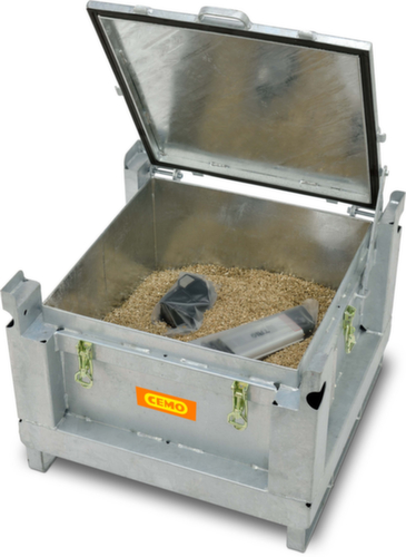 Cemo Récipient de stockage au lithium-ion avec joint en caoutchouc, capacité 120 l