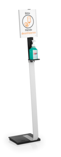 Distributeur de désinfectant avec porte-bouteille variable, avec levier de bras