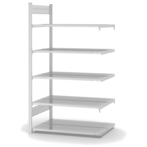 hofe Porte-documents sans vis Zone de fixation pour une utilisation des deux côtés, 5 tablettes, RAL7035 gris clair