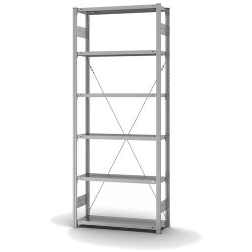 hofe système de rayonnages sans vis de conception standard, hauteur x largeur x profondeur 2500 x 1060 x 335 mm, 6 tablettes