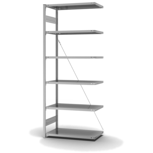 hofe système de rayonnages sans vis de conception standard, hauteur x largeur x profondeur 2500 x 1010 x 535 mm, 6 tablettes