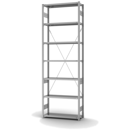 hofe système de rayonnages sans vis de conception standard, hauteur x largeur x profondeur 3000 x 1060 x 335 mm, 7 tablettes