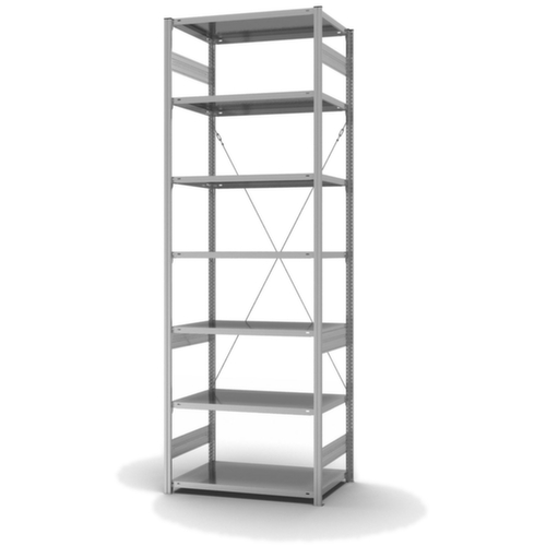 hofe système de rayonnages sans vis de conception standard, hauteur x largeur x profondeur 3000 x 1060 x 635 mm, 7 tablettes