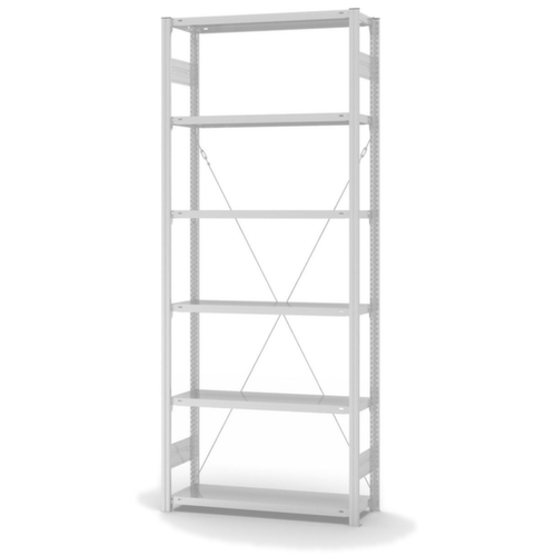 hofe système de rayonnages sans vis de conception standard, hauteur x largeur x profondeur 2500 x 1060 x 335 mm, 6 tablettes