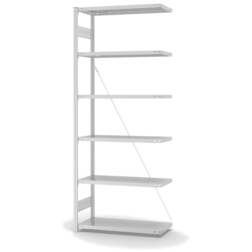 hofe système de rayonnages sans vis de conception standard, hauteur x largeur x profondeur 2500 x 1010 x 435 mm, 6 tablettes