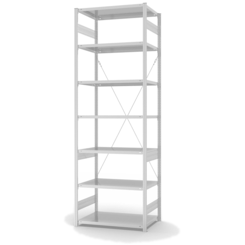 hofe système de rayonnages sans vis de conception standard, hauteur x largeur x profondeur 3000 x 1060 x 635 mm, 7 tablettes