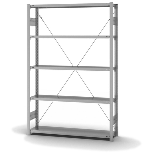 hofe système de rayonnages sans vis de conception standard, hauteur x largeur x profondeur 2000 x 1360 x 335 mm, 5 tablettes