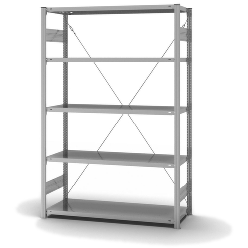 hofe système de rayonnages sans vis de conception standard, hauteur x largeur x profondeur 2000 x 1360 x 535 mm, 5 tablettes