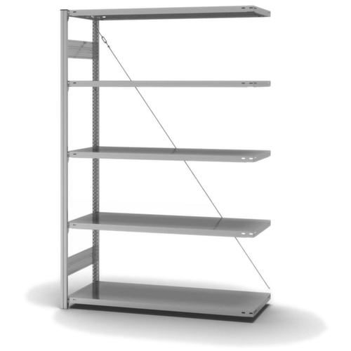 hofe système de rayonnages sans vis de conception standard, hauteur x largeur x profondeur 2000 x 1310 x 535 mm, 5 tablettes