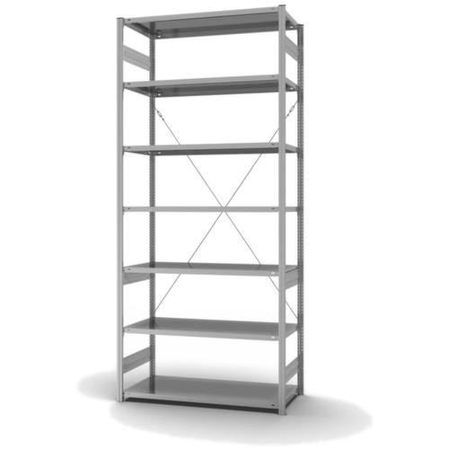 hofe système de rayonnages sans vis de conception standard, hauteur x largeur x profondeur 3000 x 1360 x 635 mm, 7 tablettes
