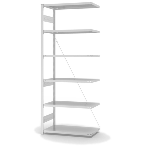 hofe Système de rayonnages sans vis dans une construction mi-lourde, hauteur x largeur x profondeur 2500 x 1010 x 535 mm, 6 tablettes