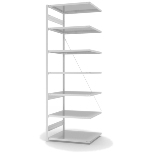 hofe Système de rayonnages sans vis dans une construction mi-lourde, hauteur x largeur x profondeur 3000 x 1010 x 835 mm, 7 tablettes