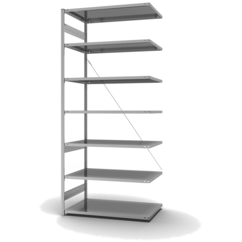 hofe Système de rayonnages sans vis dans une construction mi-lourde, hauteur x largeur x profondeur 3000 x 1310 x 835 mm, 7 tablettes
