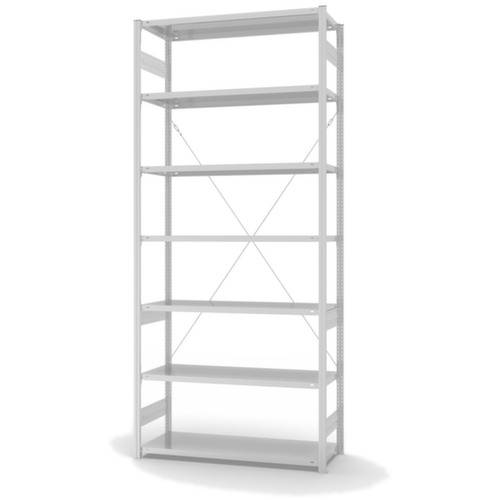 hofe système de rayonnages sans vis de conception standard, hauteur x largeur x profondeur 3000 x 1360 x 535 mm, 7 tablettes