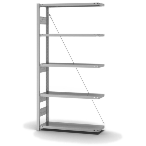 hofe Panneau d'extension pour le rayonnage sans vis, hauteur x largeur x profondeur 2000 x 1010 x 335 mm, 5 tablettes