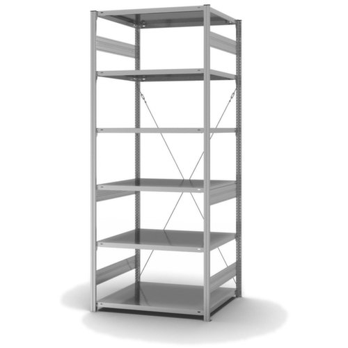 hofe système d'étagères sans vis, hauteur x largeur x profondeur 2500 x 1060 x 835 mm, 6 tablettes