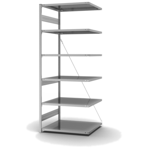 hofe Panneau d'extension pour le rayonnage sans vis, hauteur x largeur x profondeur 2500 x 1010 x 835 mm, 6 tablettes