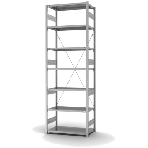 hofe système d'étagères sans vis, hauteur x largeur x profondeur 3000 x 1060 x 535 mm, 7 tablettes