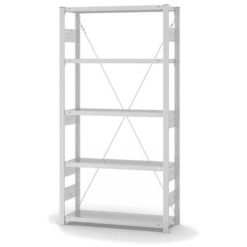 hofe système d'étagères sans vis, hauteur x largeur x profondeur 2000 x 1060 x 335 mm, 5 tablettes