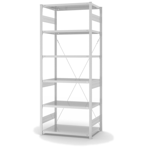 hofe système d'étagères sans vis, hauteur x largeur x profondeur 2500 x 1060 x 635 mm, 6 tablettes