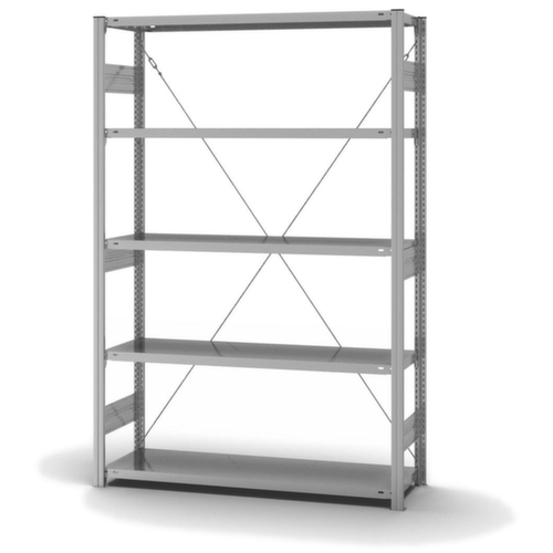 hofe système d'étagères sans vis, hauteur x largeur x profondeur 2000 x 1360 x 435 mm, 5 tablettes