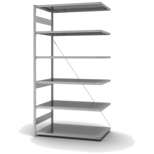 hofe Panneau d'extension pour le rayonnage sans vis, hauteur x largeur x profondeur 2500 x 1310 x 835 mm, 6 tablettes