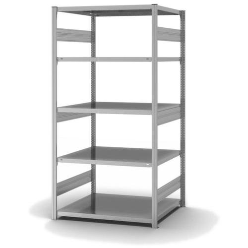 hofe Rayonnages en treillis dans la construction lourde, hauteur x largeur x profondeur 2000 x 1060 x 835 mm, 5 tablettes
