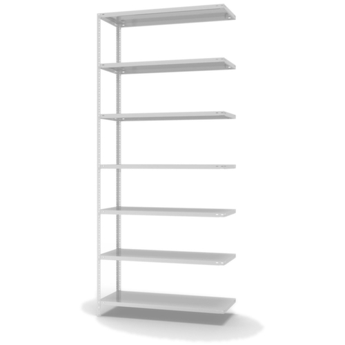 hofe Rayonnage à boulonner élément suivant, 7 tablettes, RAL7035 gris clair