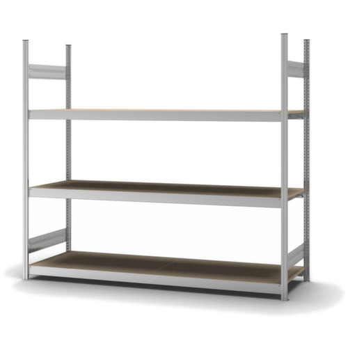 hofe Rayonnage grande largeur avec tablettes en bois