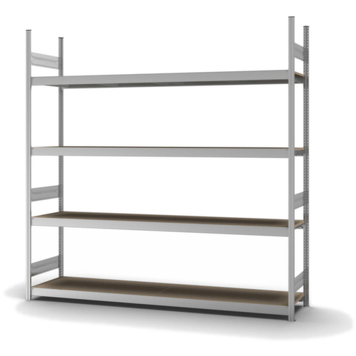 hofe Rayonnage grande largeur avec tablettes en bois