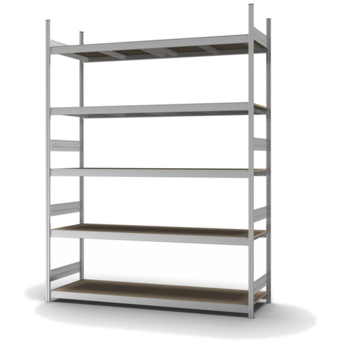 hofe Rayonnage grande largeur avec tablettes en bois