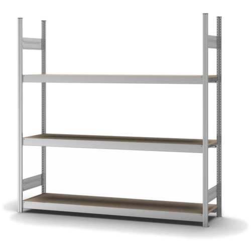 hofe Rayonnage grande largeur avec tablettes en bois