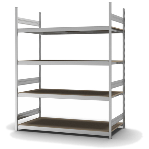 hofe Rayonnage grande largeur avec tablettes en bois