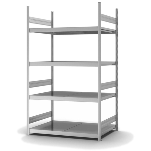 hofe Rayonnage grande largeur avec tablettes en acier