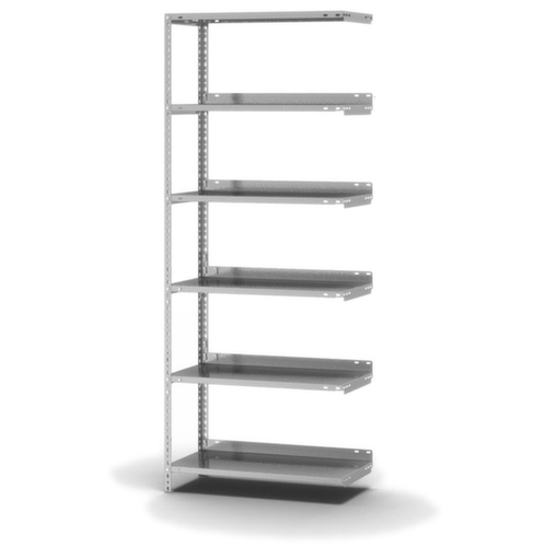 hofe Rayonnage à boulonner pour classeurs élément suivant, 6 tablettes, avec revêtement en zinc anti-corrosion