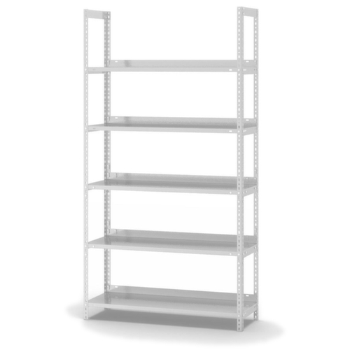 hofe Rayonnage à boulonner pour classeurs, 5 tablettes, RAL7035 gris clair