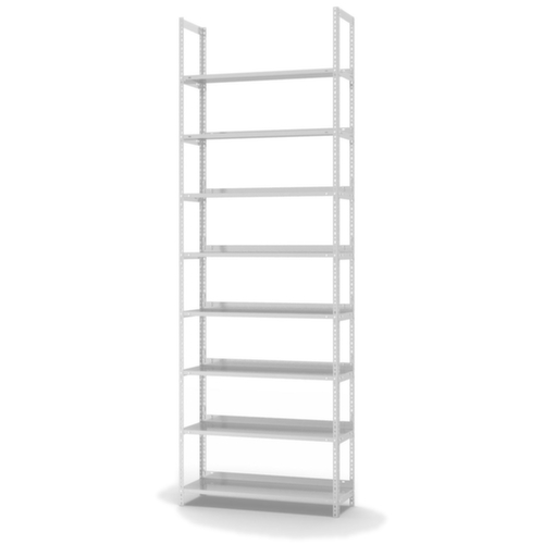 hofe Porte-fichiers à visser Champ de saisie à utiliser des deux côtés, 5 tablettes, RAL7035 gris clair