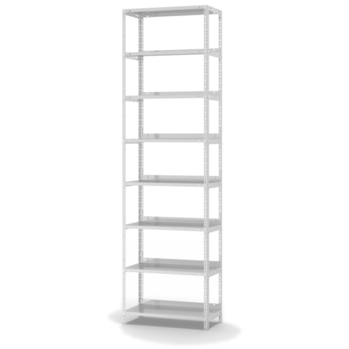 hofe Rayonnage à boulonner pour classeurs, 8 tablettes, RAL7035 gris clair