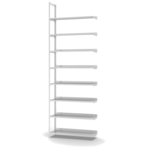 hofe Rayonnage à boulonner pour classeurs élément suivant, 8 tablettes, RAL7035 gris clair