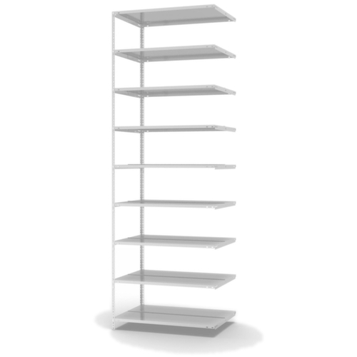 hofe Porte-fichiers à visser Champ de saisie à utiliser des deux côtés, 9 tablettes, RAL7035 gris clair