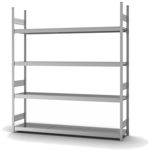 hofe Rayonnage grande largeur avec tablettes en acier