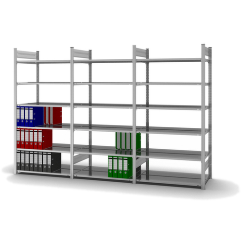 hofe Porte-documents sans vis Zone de fixation pour une utilisation des deux côtés, 6 tablettes, avec revêtement en zinc anti-corrosion