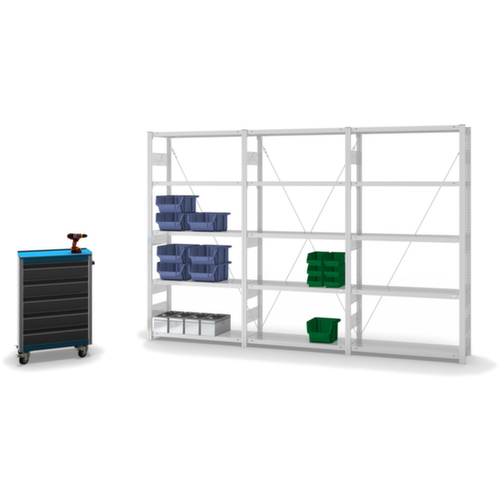 hofe système d'étagères sans vis, hauteur x largeur x profondeur 2000 x 1060 x 335 mm, 5 tablettes
